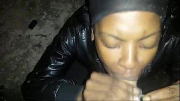 Ebony prostitute swallow