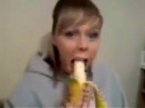 Deepthroating banana