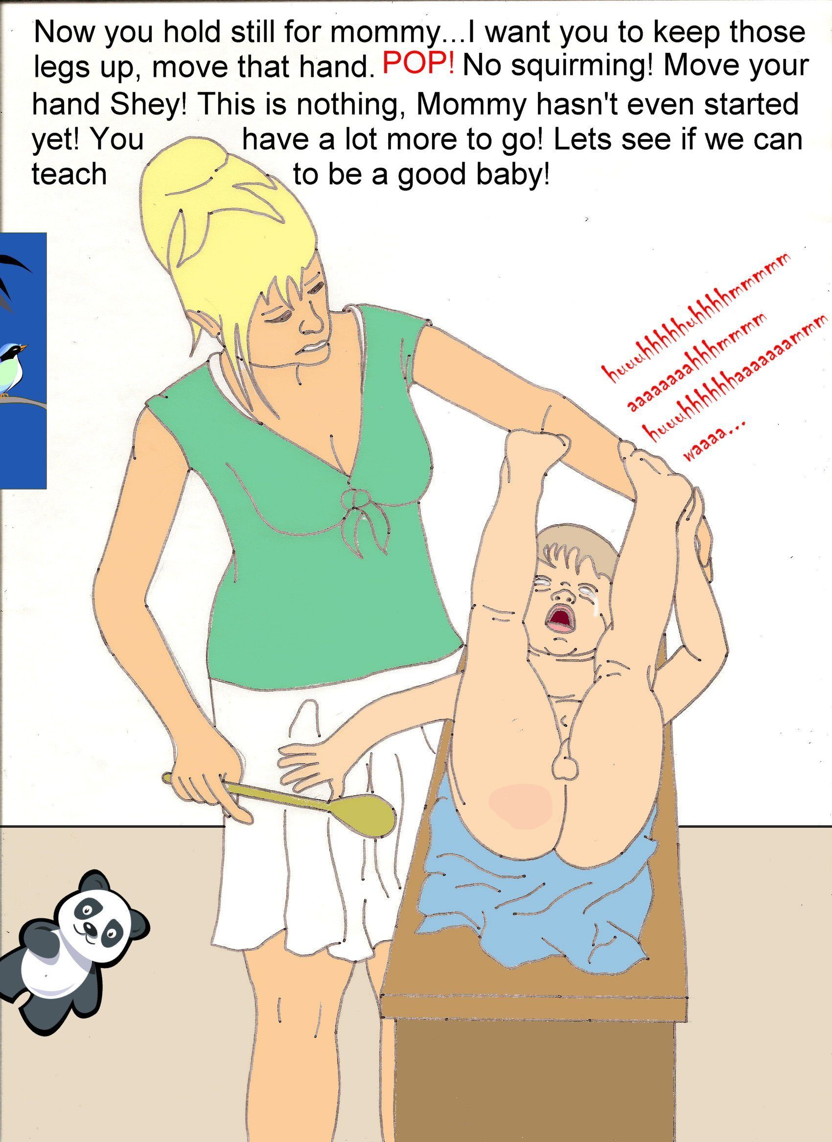 Diaper position spanking pic picture