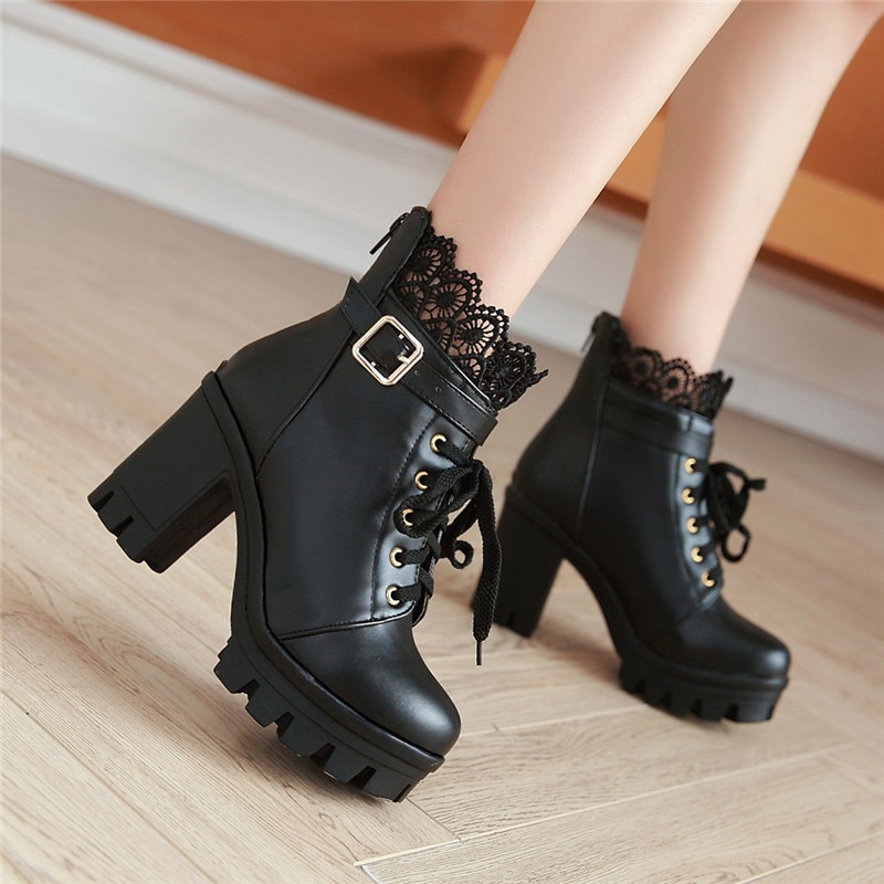 Ember recomended heels high boots ankle leather brat