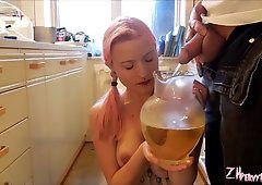 best of Hungry girlfriends piss blonde