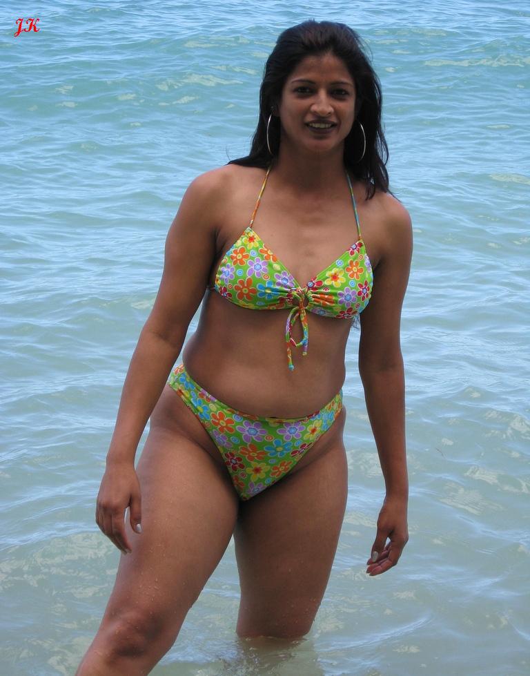 Indian fake tits bikini model