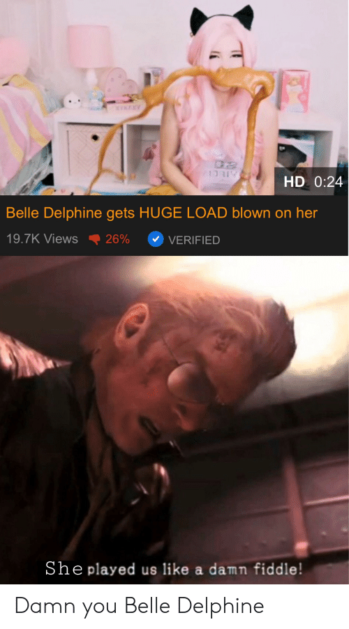 Belle delphine gets huge load blown