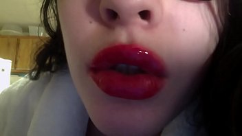 Giggles reccomend close lipstick kissing pov