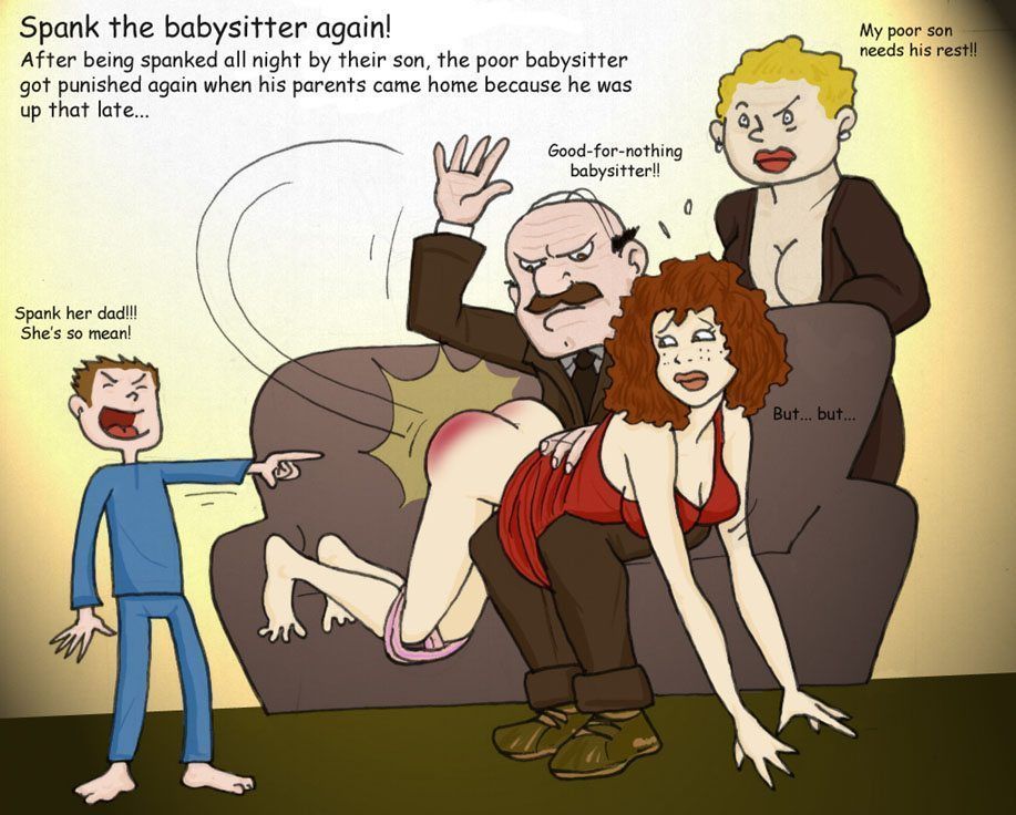 Babysitter Spanked