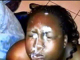 Erotic african girl masturbate dick load cumm on face