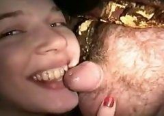 Small ass girls blowjob penis load cumm on face
