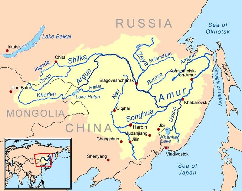 Asian rivers mountains and deserts
