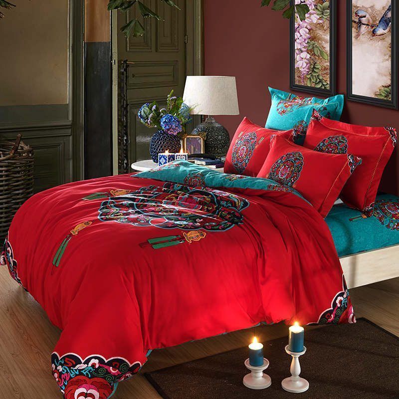 Asian inspired comforter set