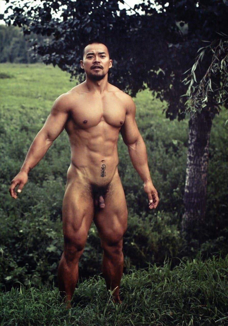 Muscular asian men naked