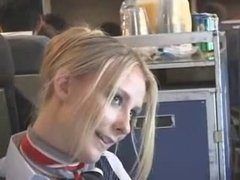 Blonde flight attendant