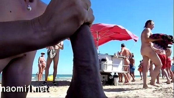 Milf transgender handjob dick on beach